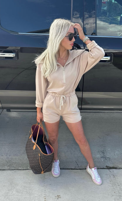 Tan Lounge Romper